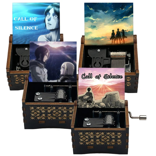Attack on Titan "Call of Silence" Wooden Music Box – Hand-Cranked
