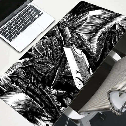 Berserk Guts vs. Griffith Desk Mat – Epic Black and White Battle Design - Tokyowai