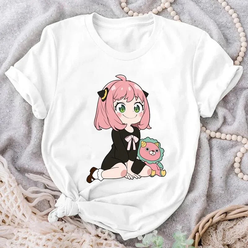 Anya Forger T-Shirt Women Fashion Short Sleeve Tees - Tokyowai
