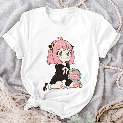 Anya Forger T-Shirt Women Fashion Short Sleeve Tees - Tokyowai