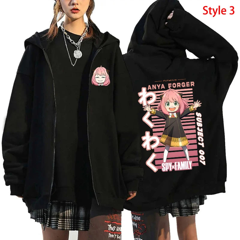 Anya Forger Spy x Family Streetwear Zip Hoodie Jacket