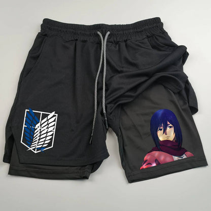 Attack on Titan Gym Shorts - Tokyowai