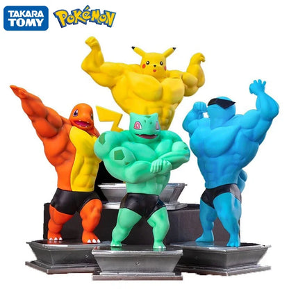 Pokemon Figure Mini Pikachu Charmande Squirtle Psyduck Muscle Man - Tokyowai