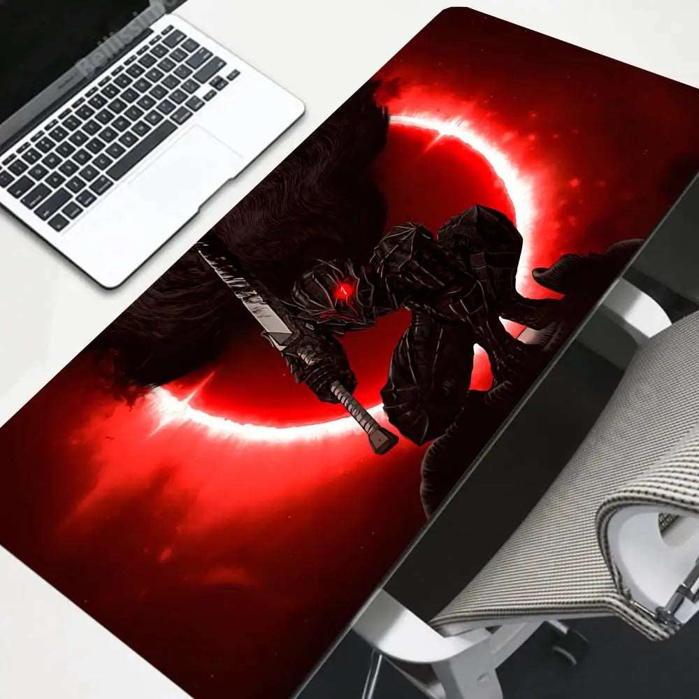 Berserk Guts vs. Griffith Desk Mat – Epic Black and White Battle Design - Tokyowai
