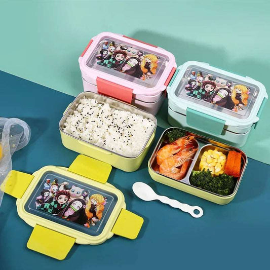 Demon Slayer Stainless Steel Bento Lunch Box - Leakproof & Insulated - Tokyowai