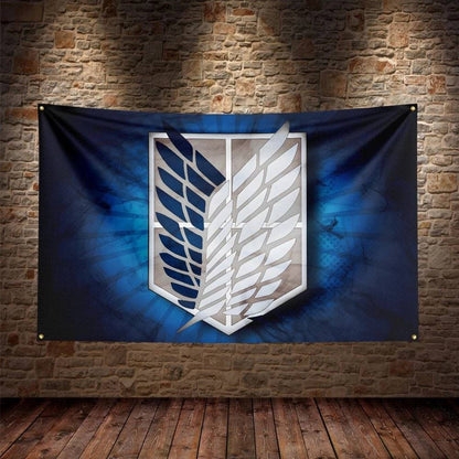 Attack on titan Flag Polyester Banner For Decor - Tokyowai