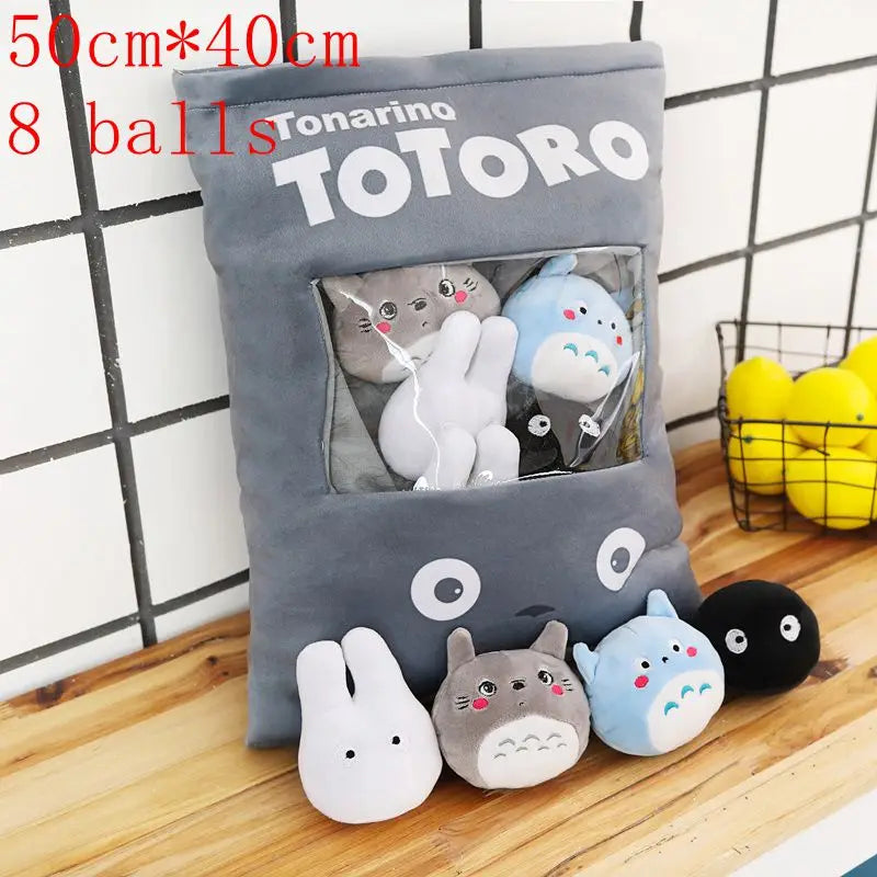 Pudding Adorable Plush Pillow Bag with Mini Animal Plushies – Perfect for Cuddling & Decor - Tokyowai