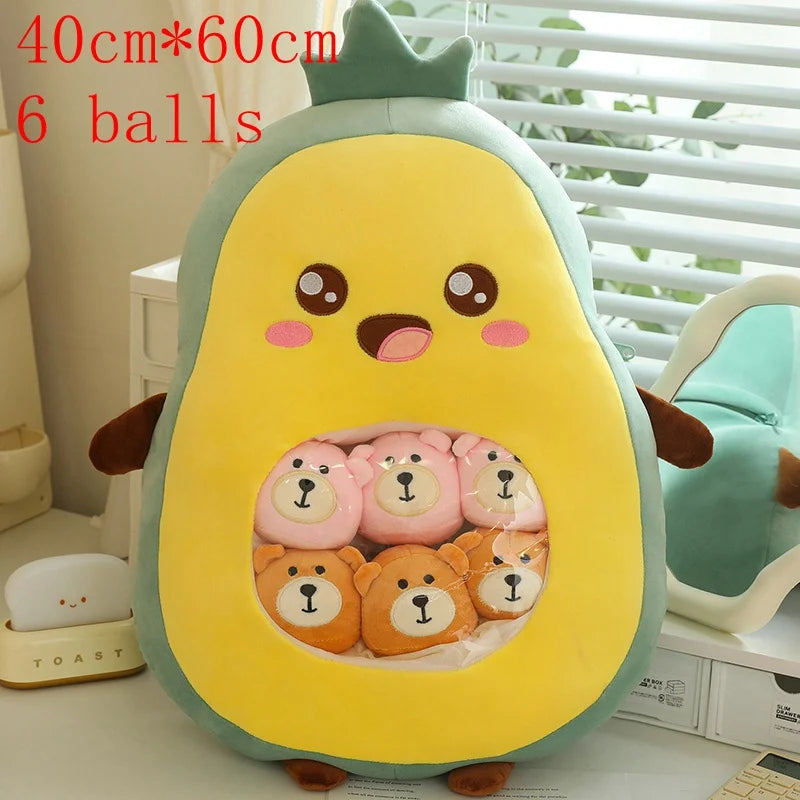 Pudding Adorable Plush Pillow Bag with Mini Animal Plushies – Perfect for Cuddling & Decor - Tokyowai