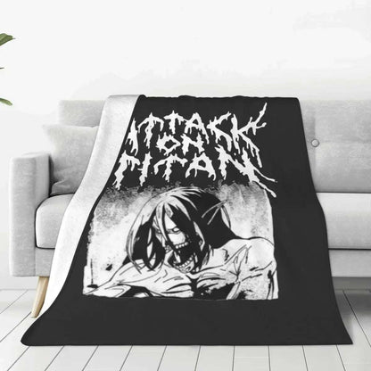 Attack On Titan Fleece Throw Blankets - Tokyowai
