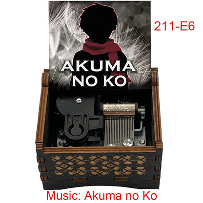 Attack on Titan "Akuma no Ko" Wooden Music Box – Hand-Cranked Collectible