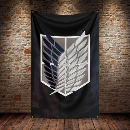 Attack on titan Flag Polyester Banner For Decor - Tokyowai