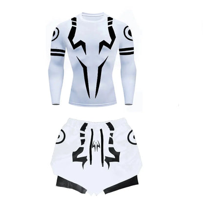 Jujutsu Kaisen Compression Set Fitness Suit for Men Quick Dry - Tokyowai