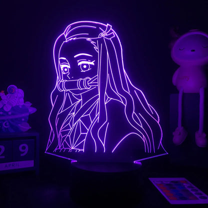 Demon Slayer LED Night Light Collection – 16-Color Anime Acrylic Lamps (37 Variants)
