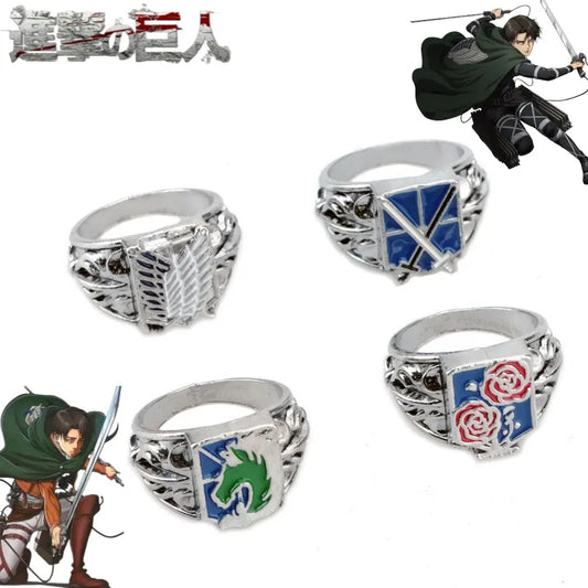 Attack on Titan Rings – Military Emblem Alloy Ring Collection