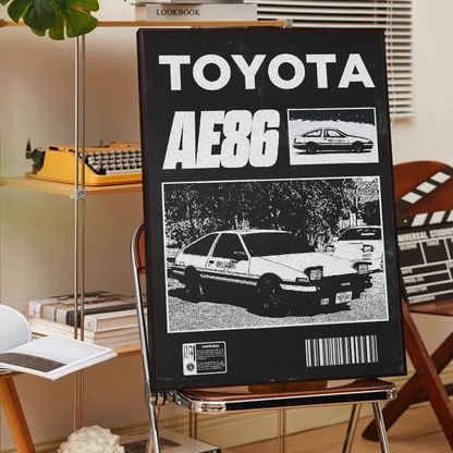 Initial D AE86 Wall Art Poster Set