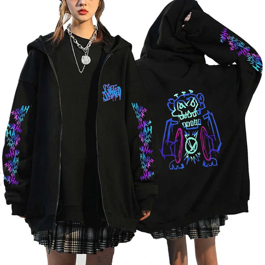 Arcane Jinx Graffiti Oversized Hoodie – Street Punk Edition