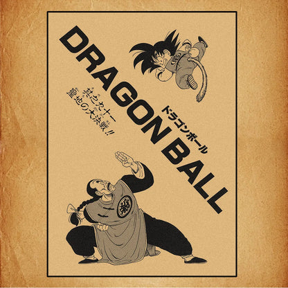 Dragon Ball Retro Poster Set – Unframed Wall Art Prints