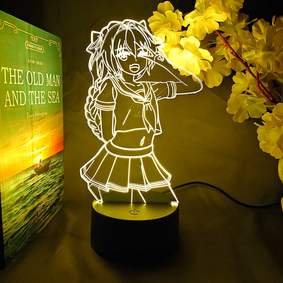 Fate Apocrypha Astolfo LED Night Light – 3D Illusion Lamp