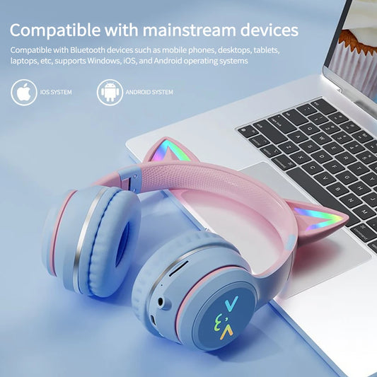 Anime Wireless Bluetooth Cat Ear Headphones