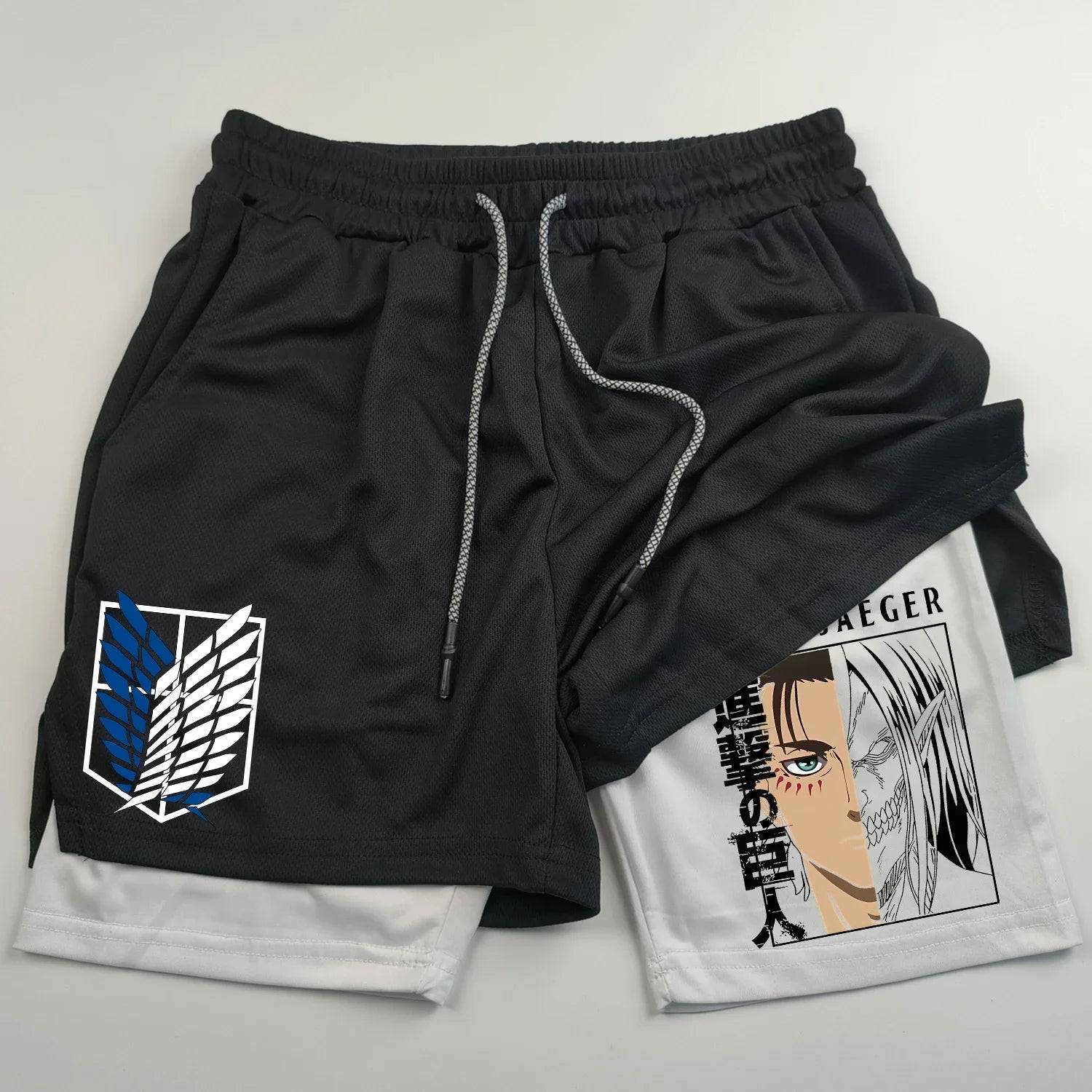 Attack on Titan Gym Shorts - Tokyowai