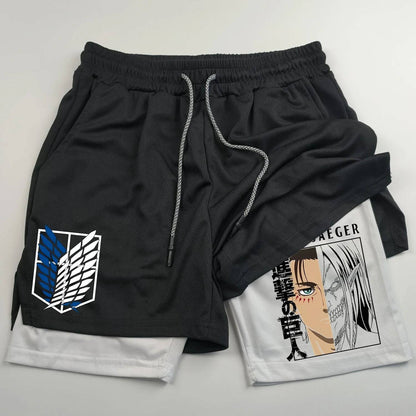 Attack on Titan Gym Shorts - Tokyowai