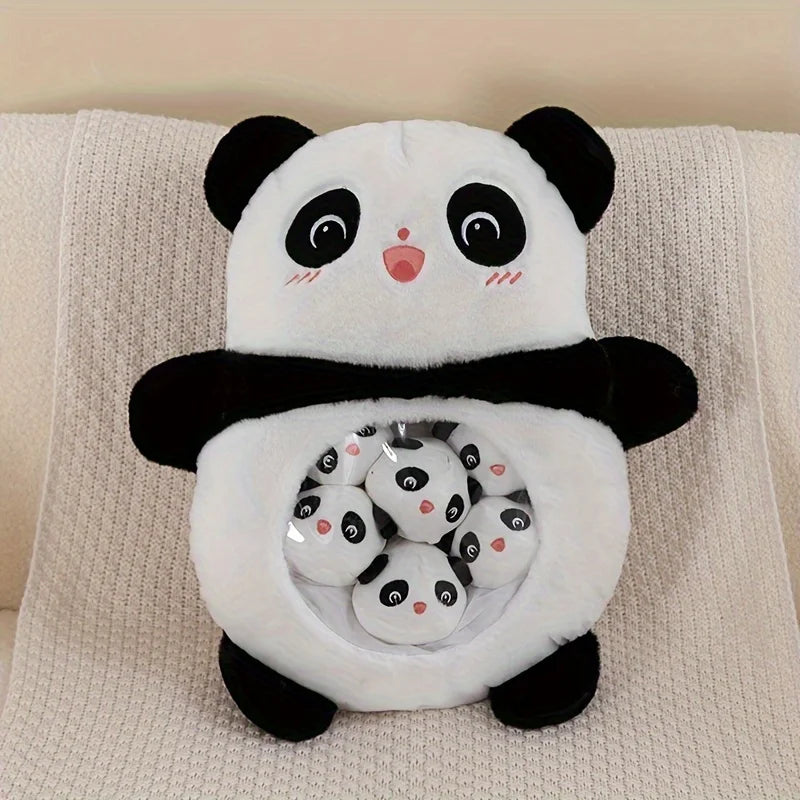 Pudding Cute Fruit & Animal Plush Pillow with Mini Plush Balls - Tokyowai