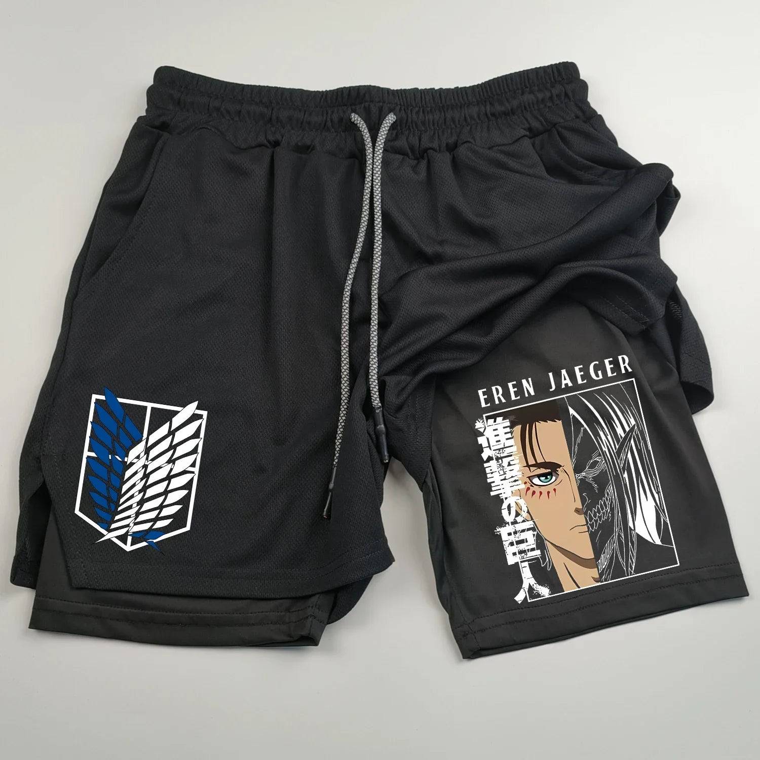 Attack on Titan Gym Shorts - Tokyowai