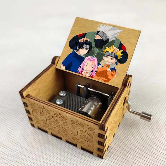 Naruto Wooden Music Box – Hand-Cranked Collectible