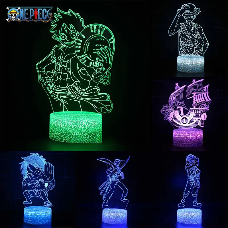 One Piece LED Night Light –26 Character & Symbol Variants