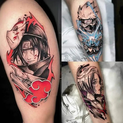 Naruto Waterproof Temporary Tattoo Stickers – 5, 10, or 20-Piece Sets