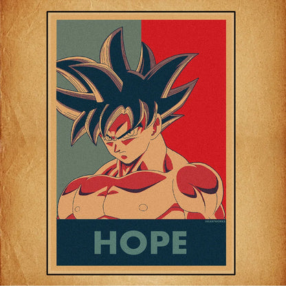 Dragon Ball Retro Poster Set – Unframed Wall Art Prints