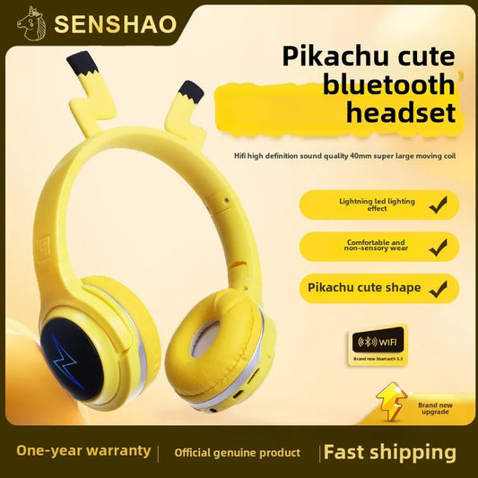 Pokemon Pikachu Wireless Headphones with Lightning Ears