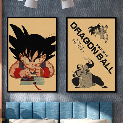 Dragon Ball Retro Poster Set – Unframed Wall Art Prints