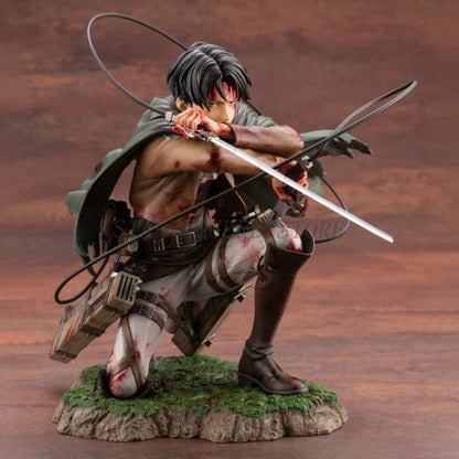 Attack On Titan Action Figure Levi Ackerman Figurine 18cm