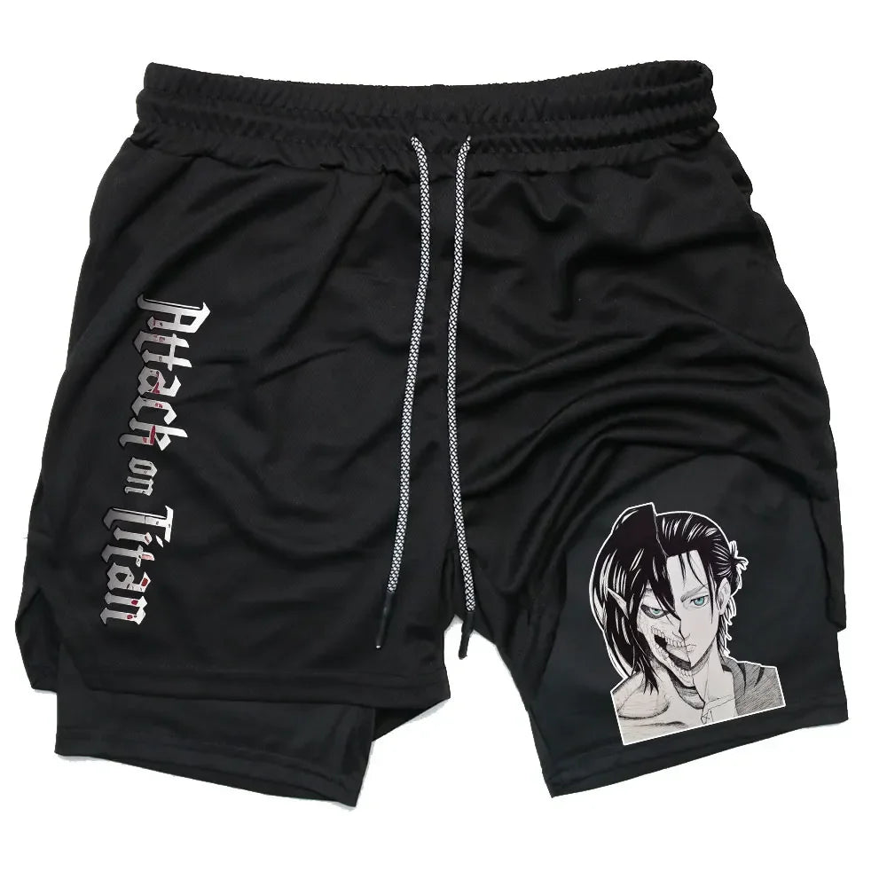 Attack on Titan Gym Shorts - Tokyowai
