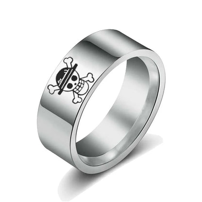 One Piece Stainless Steel Ring – Straw Hat Pirates Logo