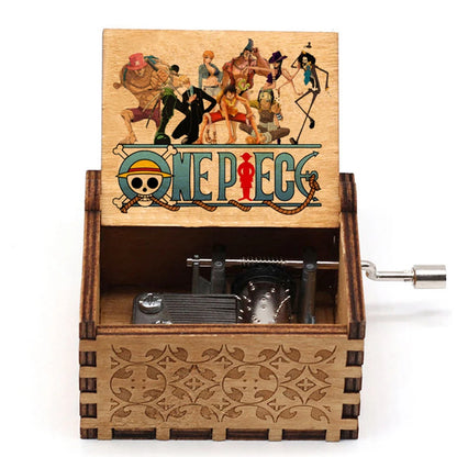One Piece “Binks’ Sake” Wooden Music Box – Hand-Cranked Collectible