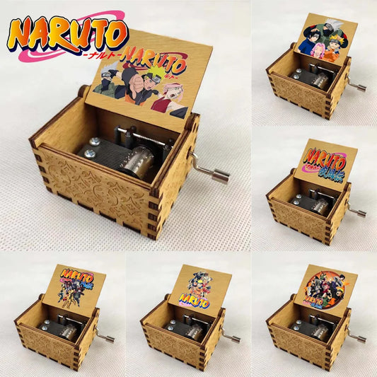 Naruto Wooden Music Box – Hand-Cranked Collectible