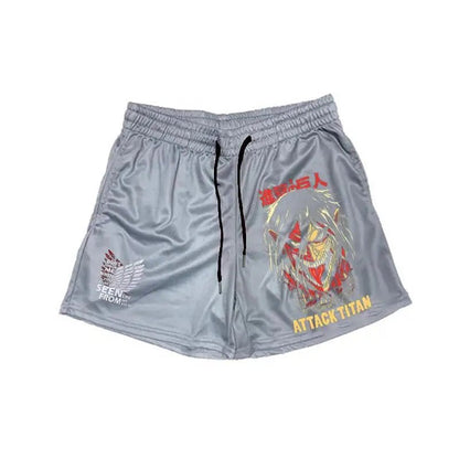Attack On Titan Gym Shorts For Men Fitness - Tokyowai