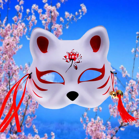 Kitsune Fox Mask – Japanese Festival Cosplay Mask (12 Variants)