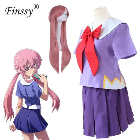 2nd Mirai Nikki Gasai Yuno Lolita Sailor Cosplay Costume - Tokyowai
