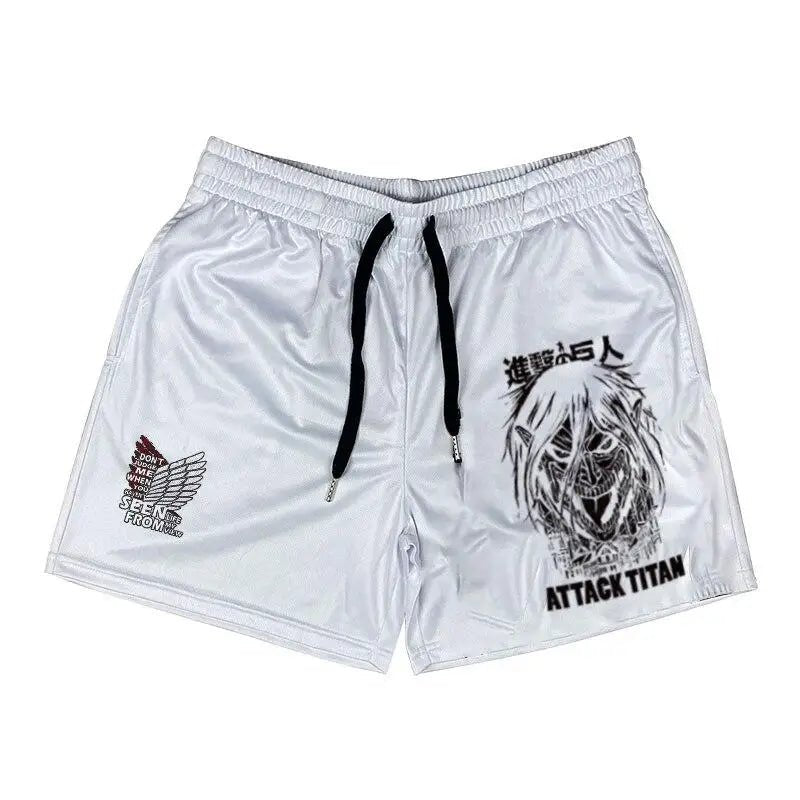 Attack On Titan Gym Shorts For Men Fitness - Tokyowai