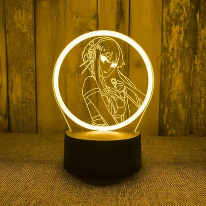 Spy x Family 3D LED Night Light – Loid, Yor & Anya Designs (Warm White)