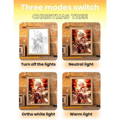 Genshin Impact LED Frame Light Art – Interactive and Captivating Wall Decor - Tokyowai