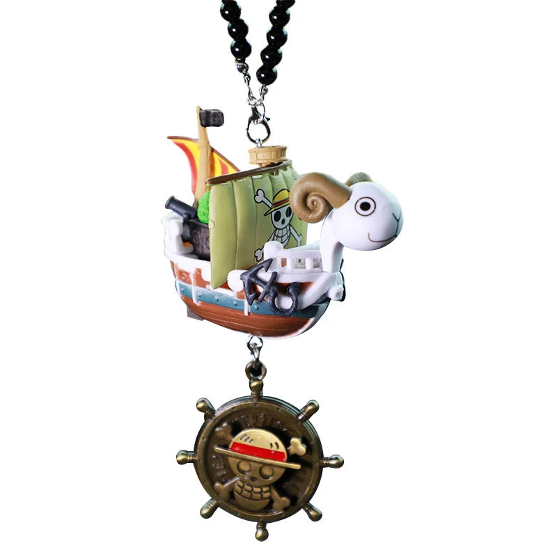 One Piece Ship-Themed Car Hanging Ornaments – Mini Merry & Sunny Pirate Charms