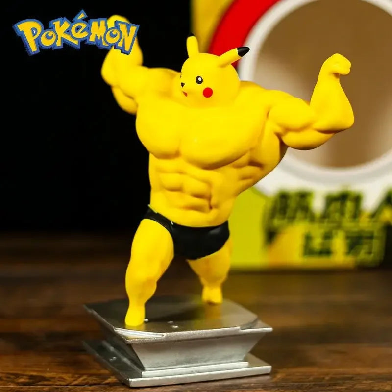 Pokemon Figure Mini Pikachu Charmande Squirtle Psyduck Muscle Man - Tokyowai