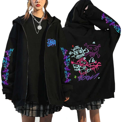 Arcane Jinx Graffiti Oversized Hoodie – Street Punk Edition