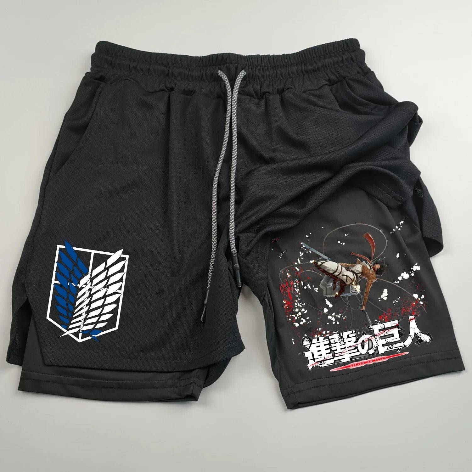 Attack on Titan Gym Shorts - Tokyowai