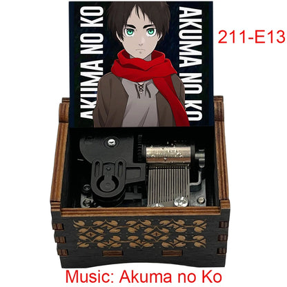 Attack on Titan "Akuma no Ko" Wooden Music Box – Hand-Cranked Collectible