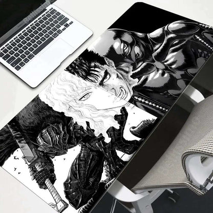 Berserk Guts vs. Griffith Desk Mat – Epic Black and White Battle Design - Tokyowai